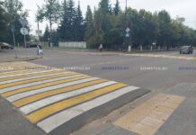 На Борисовщине растет количество поднятых пешеходных переходов