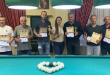 В Борисове соревновались дуэты бильярдистов