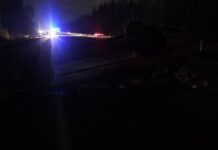 Въехал в кювет и машина опрокинулась. В Борисовском районе произошла авария