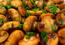 Рецепт жареных шампиньонов с луком, чесноком и укропом