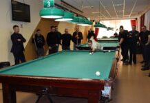 В Борисовском РУВД прошел турнир по русскому бильярду