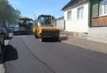 Текущий ремонт дорог на улицах Труда и Строителей в Борисове