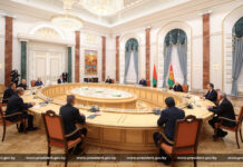 Президент Беларуси Александр Лукашенко встретился с главами правительственных делегаций, участвующих в заседаниях Евразийского межправсовета и Совета глав правительств СНГ