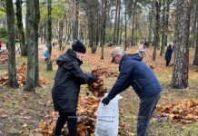 Борисовчане потрудились на уборке городского парка