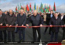 Александр Лукашенко принял участие в торжественной церемонии открытия обновленного моста через Припять