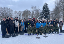 Акцию по уборке снега организовала Борисовская районная организация ОО «Белорусский фонд мира»