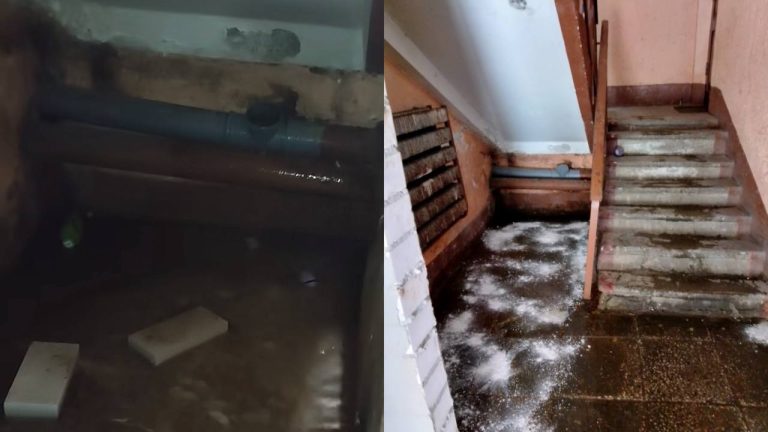 Что стало причиной повреждения трубы в подъезде дома №18 по ул. Серебренникова? Ответили в УП «Жилье»