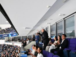 Президент посетил первый матч минского «Динамо» в плей-офф КХЛ Президент посетил первый матч минского «Динамо» в плей-офф КХЛ