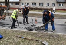 Ямочный ремонт на ул. Чапаева в Борисове