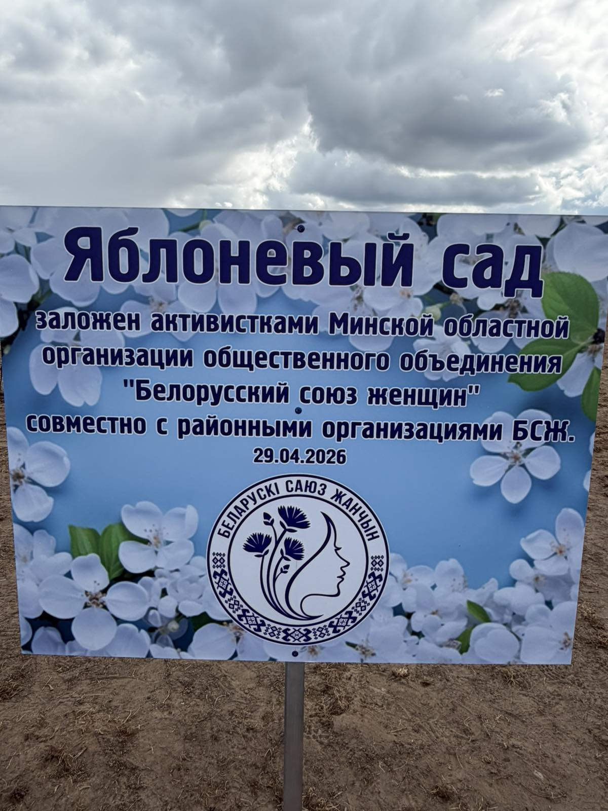 «Яблоневый сад»: активистки районной организации ОО «БСЖ» поддержали акцию по посадке деревьев