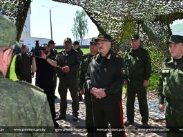 Александр Лукашенко посетил ракетную бригаду Вооруженных Сил в Осиповичском районе