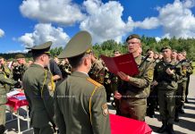 Яркие моменты с торжественного мероприятия принесения военной присяги в 72 ОУЦ. Фоторепортаж