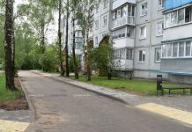 Преображение общего двора трех пятиэтажек на ул. Серебренникова в Борисове