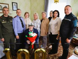 В Борисове со 100-летним юбилеем поздравили участника Великой Отечественной войны Ивана Косяченко