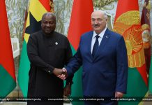 Встреча президентов Беларуси и Ганы Александра Лукашенко и Джона Драмани Махамы проходит в Минске