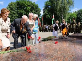 В День Независимости Республики Беларусь в Борисове возложили цветы к Вечному огню
