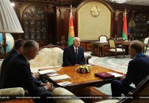 Александр Лукашенко встретился с Первым заместителем Председателя Правительства России Денисом Мантуровым