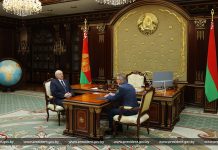 Александр Лукашенко принял с докладом Председателя Государственного таможенного комитета Владимира Орловского