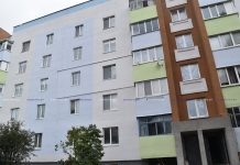 Теплая штукатурка против промерзания стен и плесени в квартирах пятиэтажки в Залинейном районе Борисова