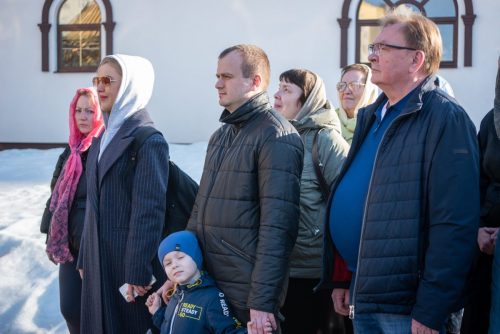 Епископ Амвросий совершил освящение креста и купола для строящегося Борисо-Глебского храма города Борисова